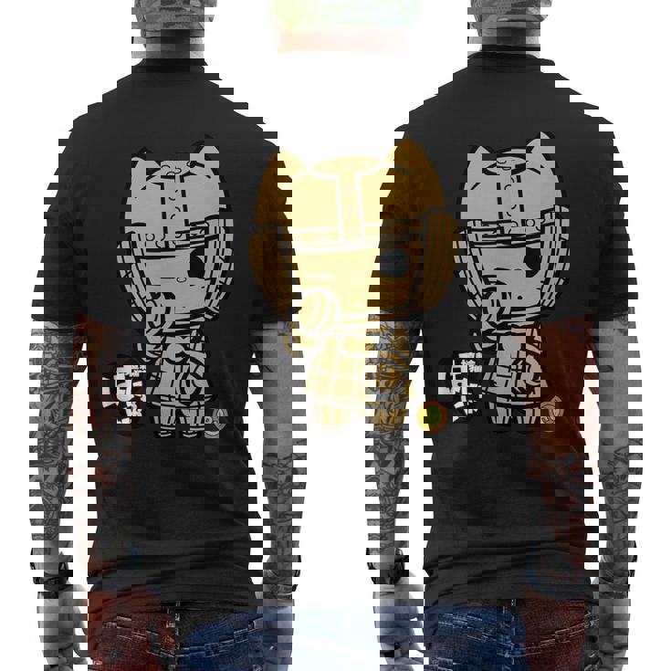 埴輪猫はにゃにゃ_004 メンズTシャツ バックプリント
