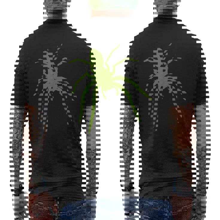 大きな蜘蛛とタランチュラと蜘蛛の巣 蜘蛛が好きです。 メンズTシャツ バックプリント