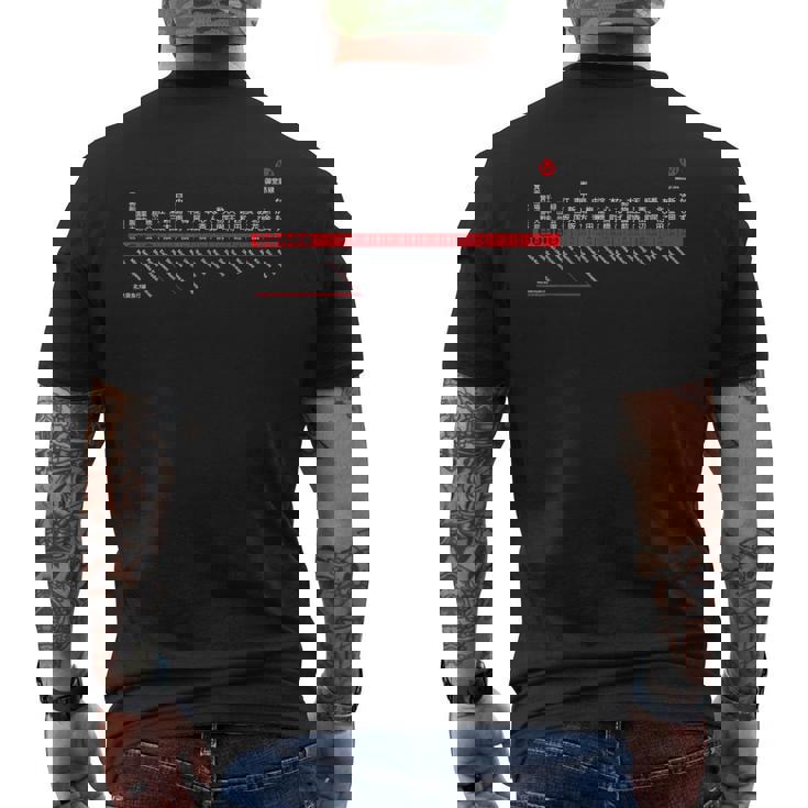 大阪日本電車近郊線鉄道 – お土産ルートマップ メンズTシャツ バックプリント