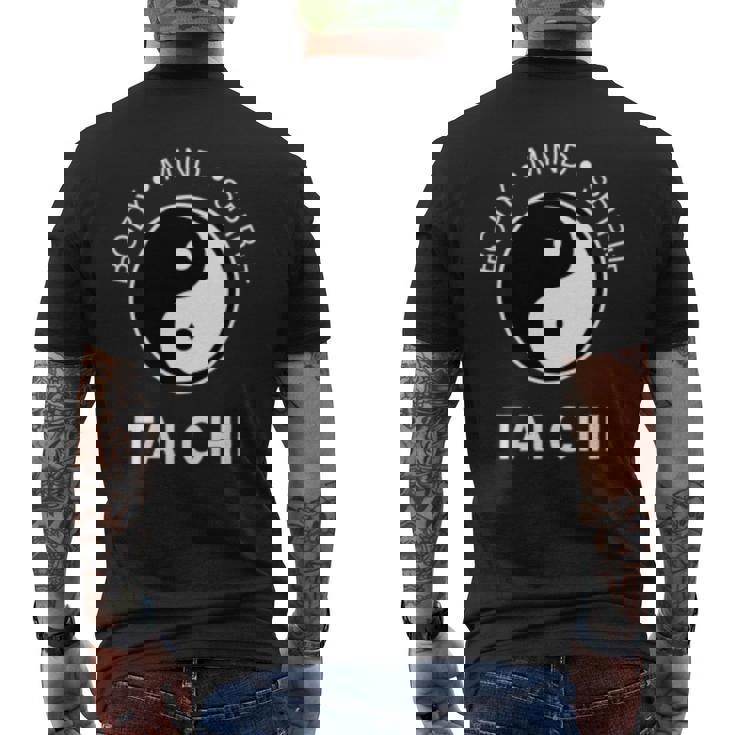 太極拳の心と体の健康のための陰陽師 長袖tシャツ メンズTシャツ バックプリント