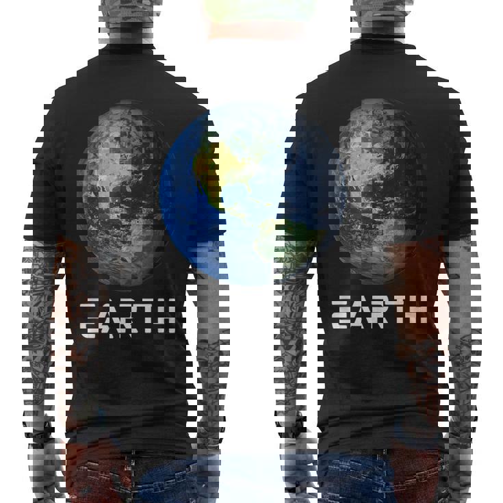 太陽系 第3惑星 地球 宇宙 メンズTシャツ バックプリント