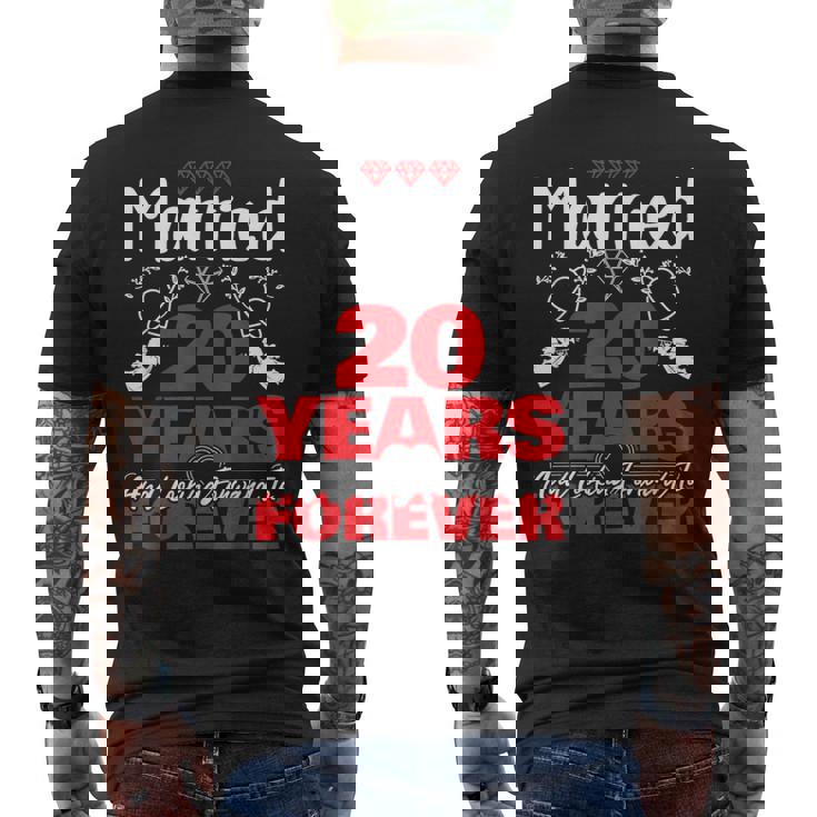 夫、妻へのギフト 結婚20年前 結婚記念日 メンズTシャツ バックプリント