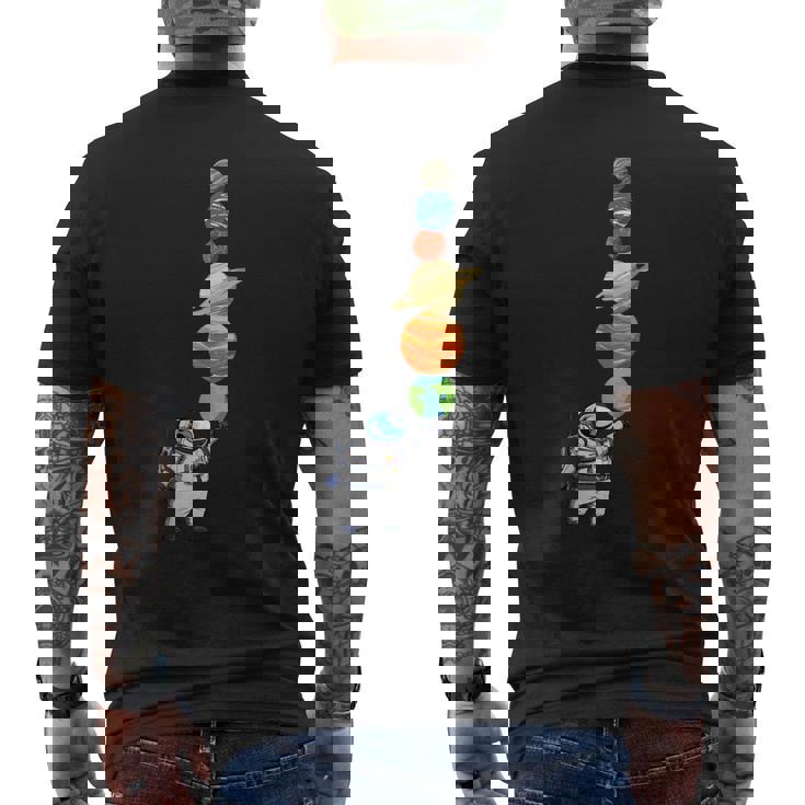 宇宙飛行士 プラネット アイスクリーム 宇宙服 メンズTシャツ バックプリント