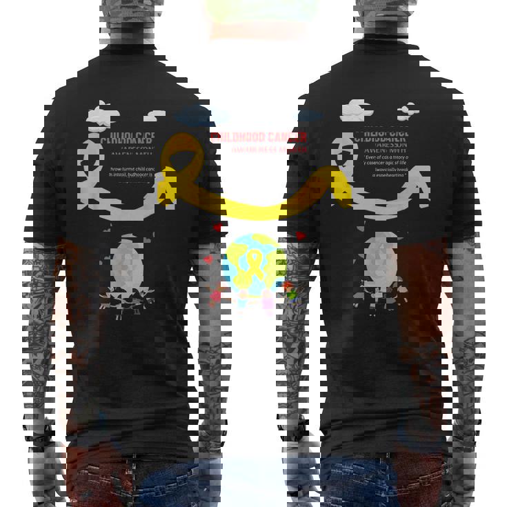 小児がん啓発月間 メンズTシャツ バックプリント