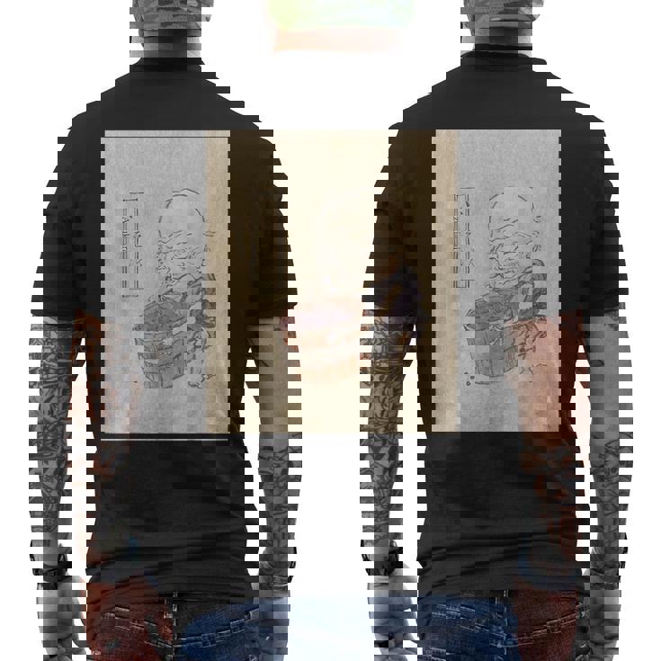 小豆洗い【日本の妖怪シリーズ】 メンズTシャツ バックプリント