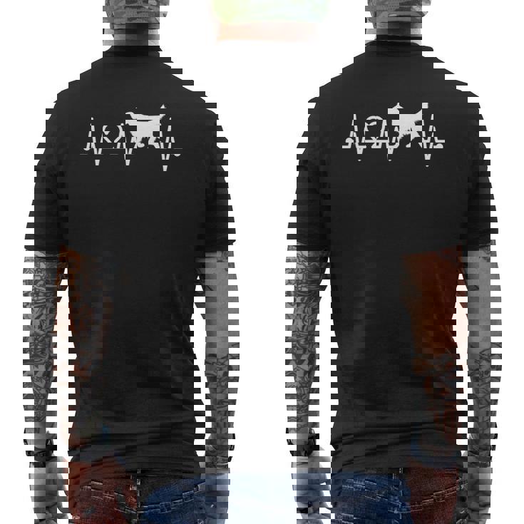 心電図 心拍 ゴールデンレトリバー 脈拍 犬飼い 長袖tシャツ メンズTシャツ バックプリント