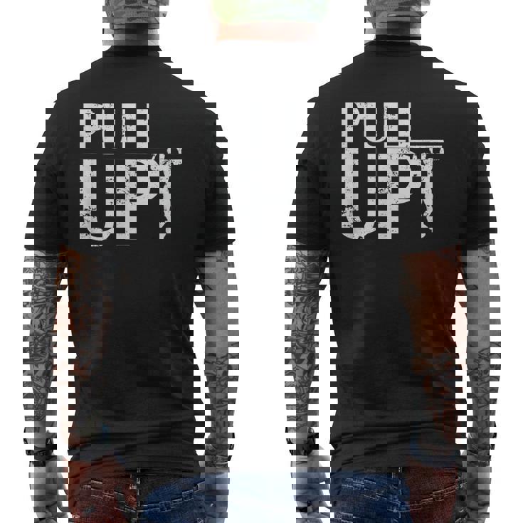 懸垂体操フィットネス メンズTシャツ バックプリント