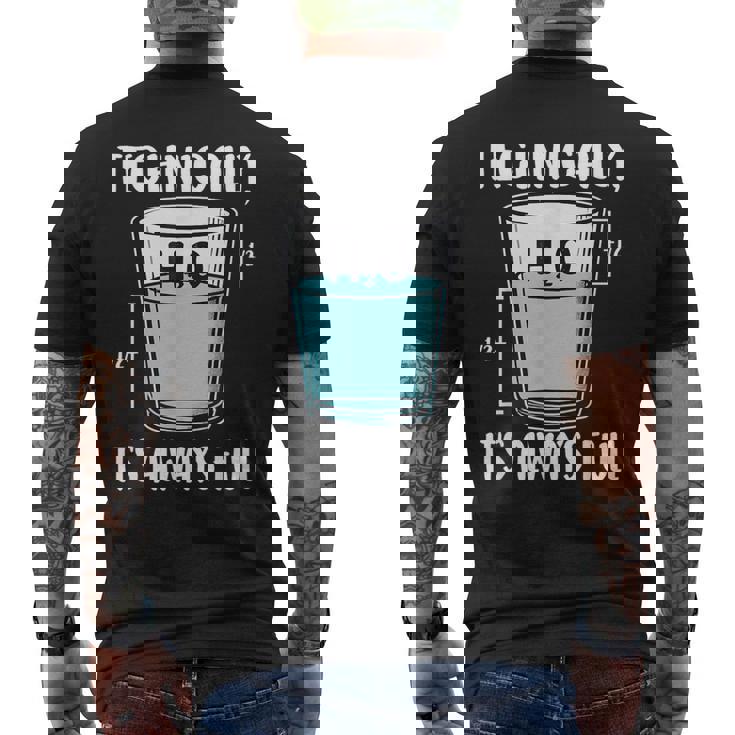 技術的には常に完全な物理科学ユーモア メンズTシャツ バックプリント