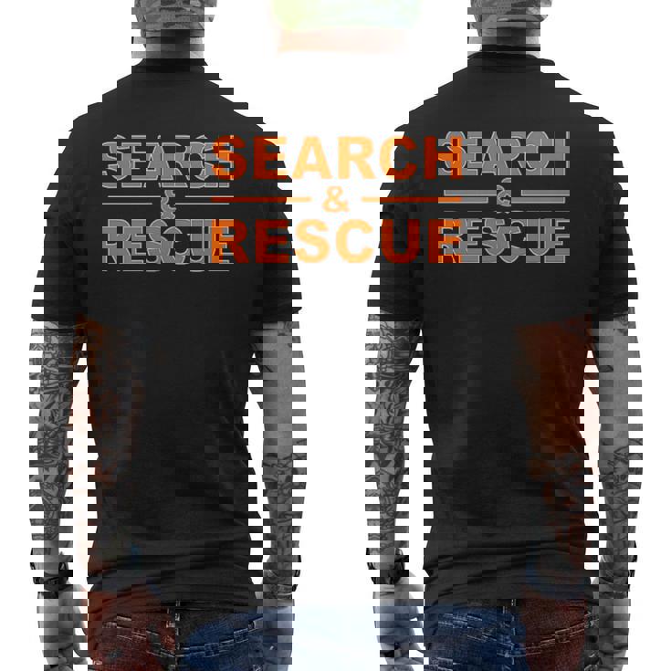 捜索救助 緊急対応捜索チームar ユニフォーム メンズTシャツ バックプリント