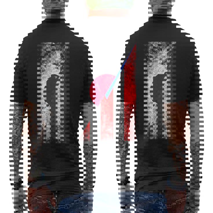 日本&プエルトリコの旗 日本のプエルトリコ。 メンズTシャツ バックプリント