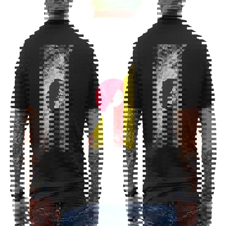 日本ウガンダ国旗 日本ウガンダ メンズTシャツ バックプリント