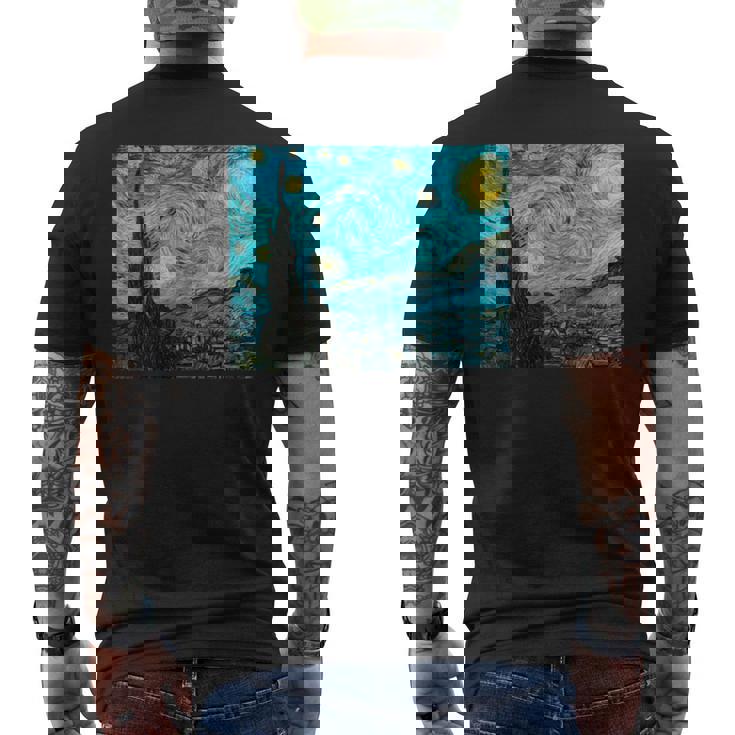 星月夜 ゴッホ 長袖tシャツ メンズTシャツ バックプリント