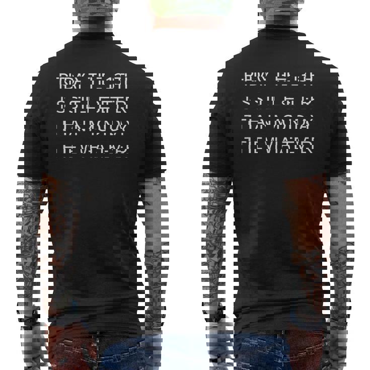 メンズ 月曜日より13日の金曜日 メンズTシャツ バックプリント