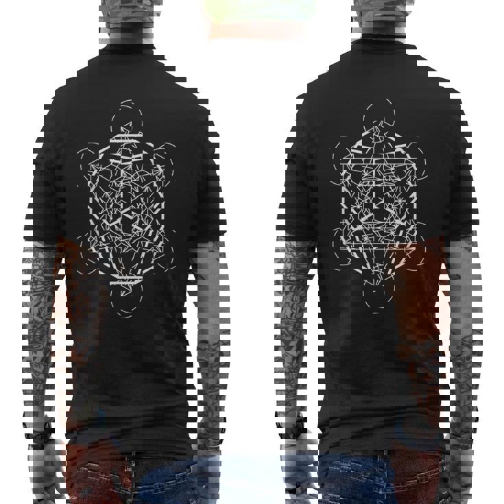 正十二面体 プラトニックソリッド 神聖幾何学 メンズTシャツ バックプリント