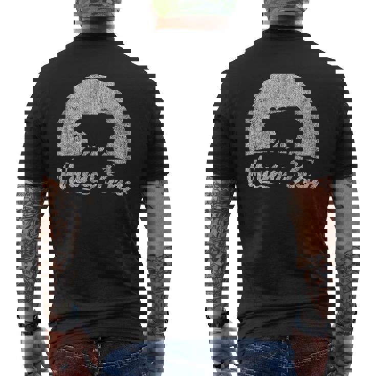 母熊 メンズTシャツ バックプリント