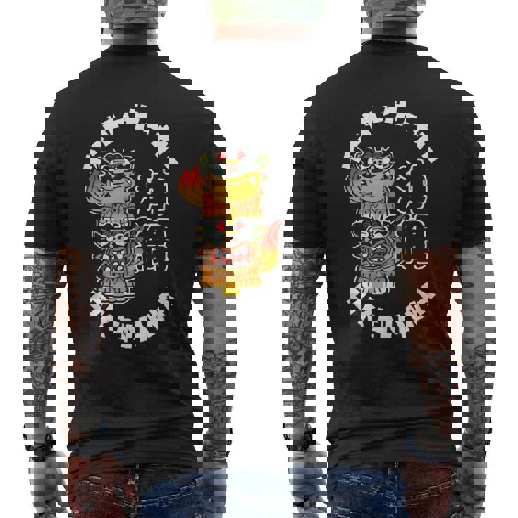 沖縄ジャパン シーサーガーディアンライオンズ 日本漢字お土産 メンズTシャツ バックプリント