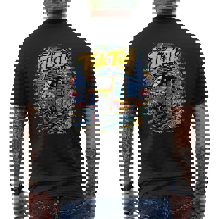 活気に満ちたトゥクトゥクタイアドベンチャー メンズTシャツ バックプリント