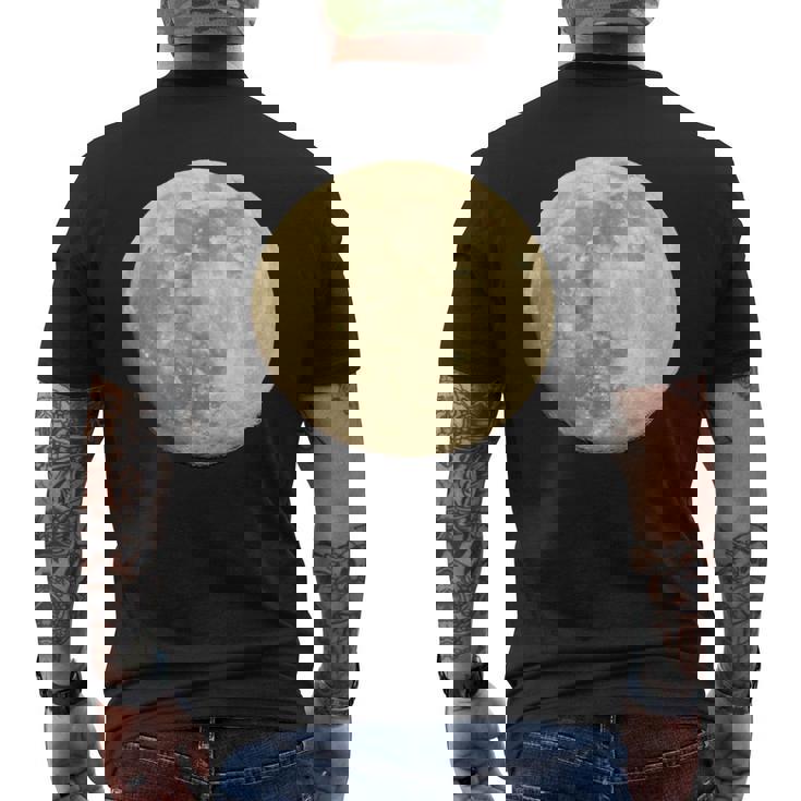 満月 夜空 月 メンズTシャツ バックプリント