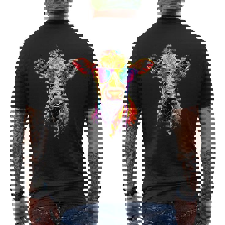 牛 農家 牛乳 ビーガン 子牛 牧場 甘い牛 メンズTシャツ バックプリント