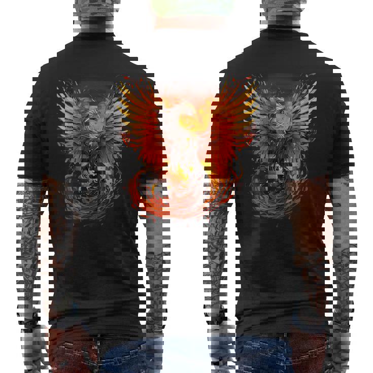 神話の鳥 若返り 不死鳥 芸術作品 ファイヤーバード リボーン メンズTシャツ バックプリント