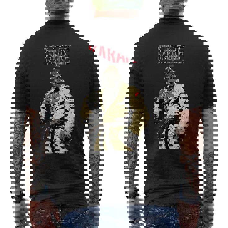 空手ゴリラ 空手ファイティングゴリラ メンズTシャツ バックプリント