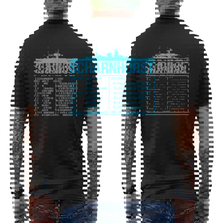 第二次世界大戦 シューンホルスト ドイツ戦艦 ヴェルマハト メンズTシャツ バックプリント