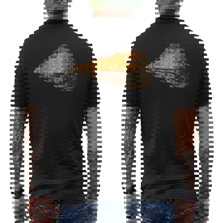 貨物列車 メンズTシャツ バックプリント