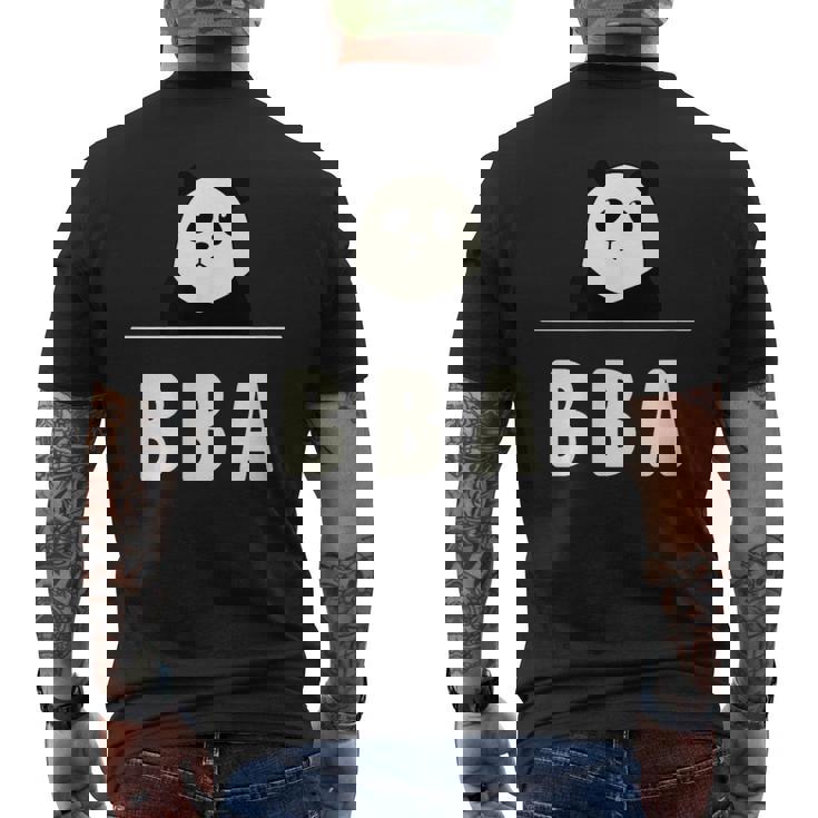 面白い 「Bba」おもしろギャグ-ジョーク 漢字 ばばあ 文字入り メンズTシャツ バックプリント