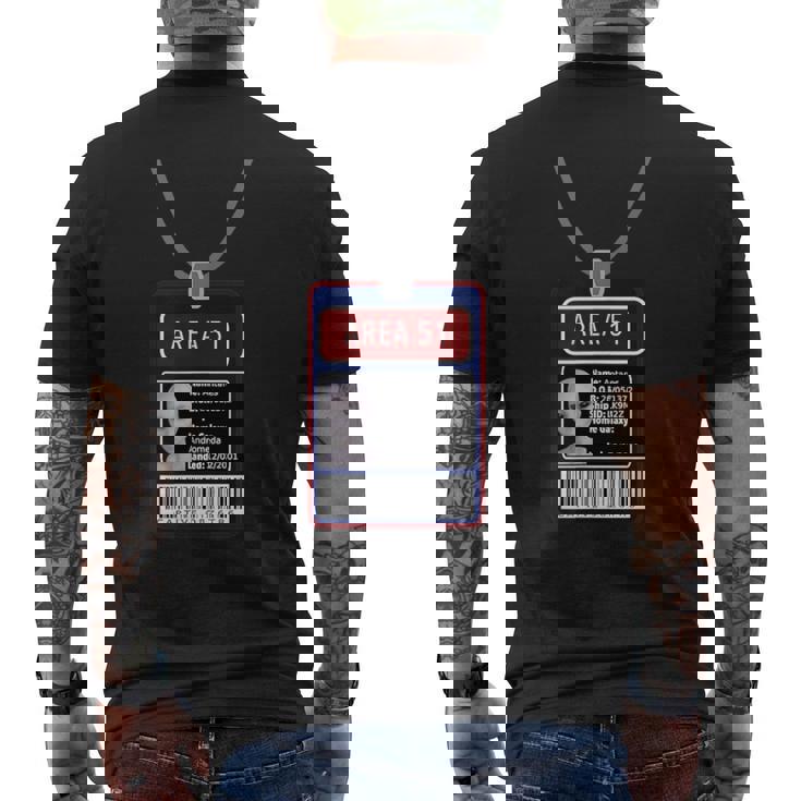 面白いfエリア 51 宇宙人 Idパス ハロウィンコスチューム メンズTシャツ バックプリント