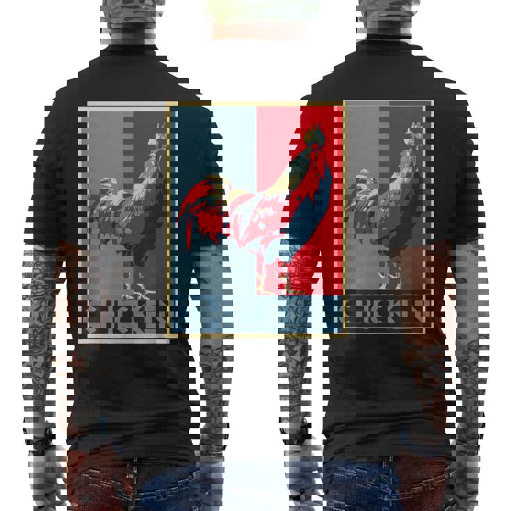 面白いtシャツ にわとり 鶏 鳥 メンズ おもしろ 面白い 服 おもしろグッズ ネタ ポスター チキン メンズTシャツ バックプリント