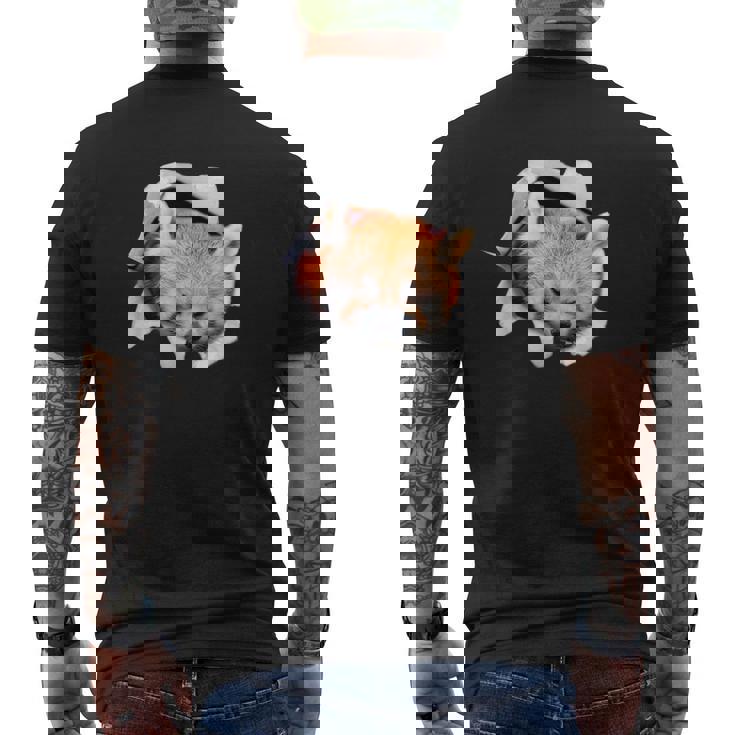 面白いtシャツ レッサーパンダ メンズ 動物 グッズ かわいい 面白い 服 ネタ メンズTシャツ バックプリント