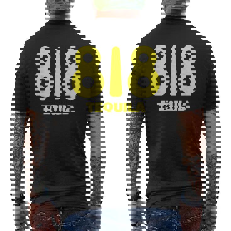 面白いドリンクデザイン 818 チームテキーラワインラバー メンズTシャツ バックプリント