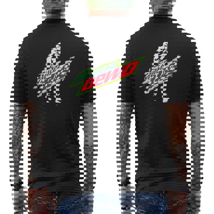 面白いビッグフットマウンテンデュードハイキングキャンプギフト メンズTシャツ バックプリント