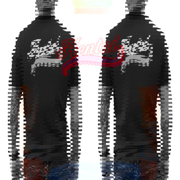 面白い変態アニメシャツ 変態触手テールギャグtシャツ メンズTシャツ バックプリント