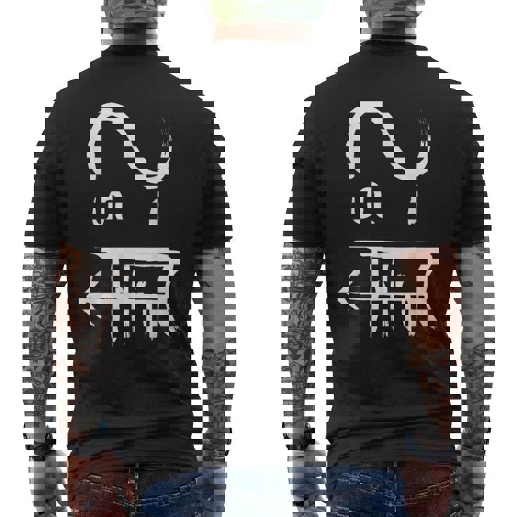 龍体文字 【 つる 】商売繁盛 人脈 幸運 メンズTシャツ バックプリント