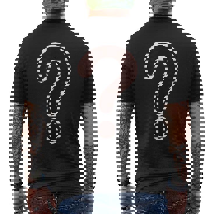 ？ はてなマーク クエスチョン マーク（疑問 謎 不思議）【変なデザイン屋さん】文字 面白い メンズTシャツ バックプリント