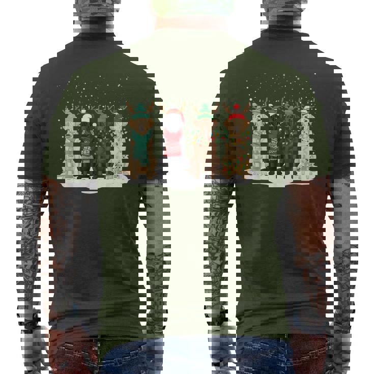 Black Lab Labrador Dog Christmas Crew Matching Family Xmas Men's T-shirt Back Print Black Lab Labrador Dog Christmas Crew Matching Family Xmas Men's T-shirt Back Print