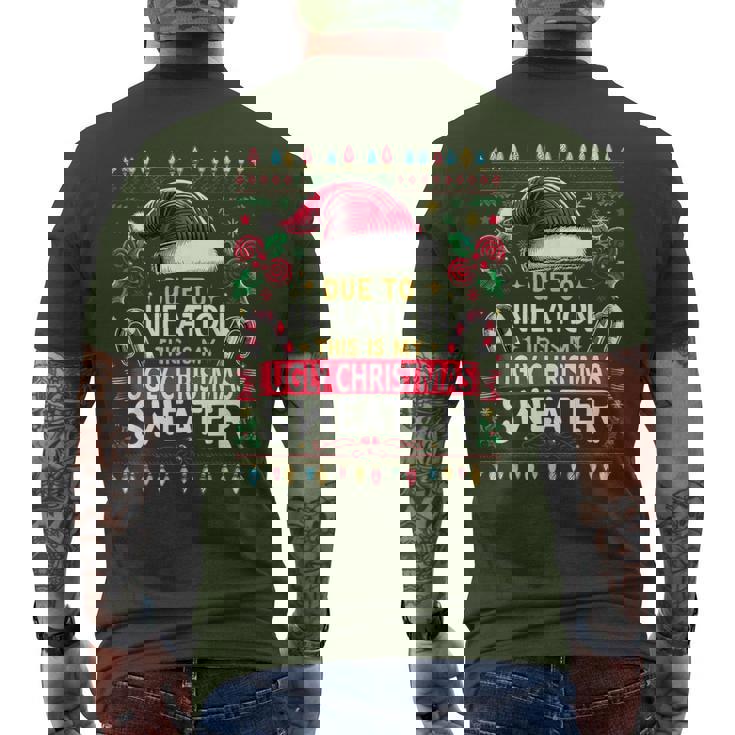 Due To Inflation Ugly Christmas Sweaters Christmas Men's T-shirt Back Print