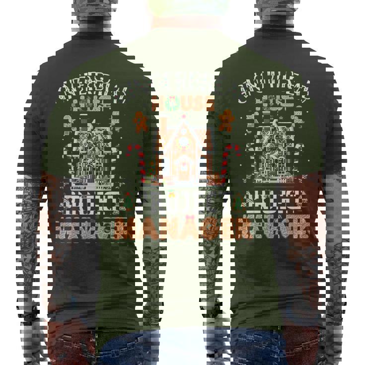 Gingerbread House Project Manager Cookie Baking Xmas Men's T-shirt Back Print