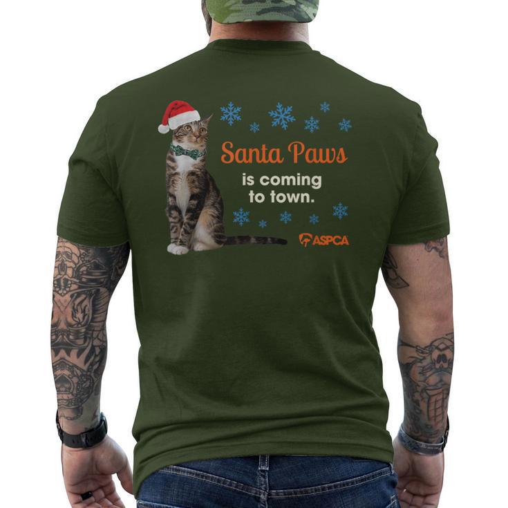 Santa Paws Cat Men's T-shirt Back Print
