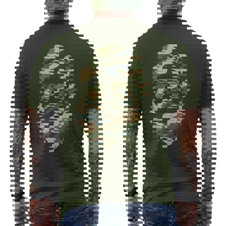 Vintage Santa Face Camouflage Christmas Xmas Camo Boys Men's T-shirt Back Print