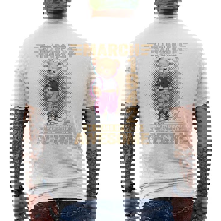 1942年3月 84歳の誕生日 84歳のテディベア Being Awesome メンズTシャツ バックプリント