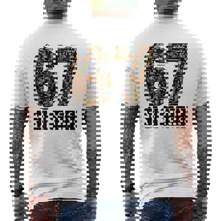 67 シックスセブン イタリアンブレインロットジェネレーションアルファスラングミーム メンズTシャツ バックプリント