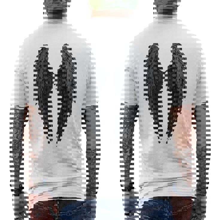 Ailes D'ange Noiresur Le Dos T-shirt imprimé au dos
