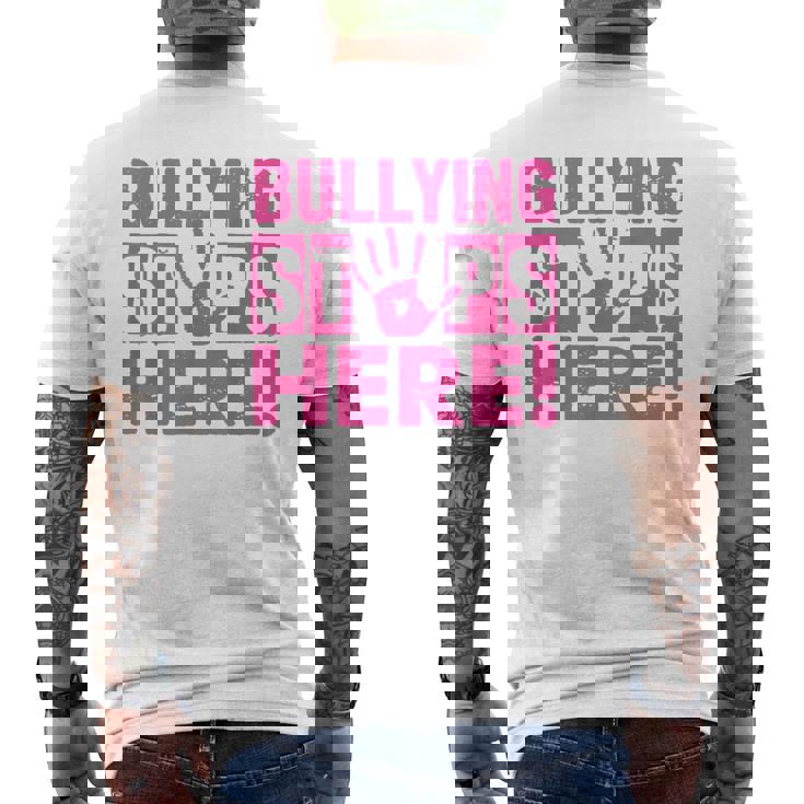 Bullyingtop Here ピンクシャツデー メンズTシャツ バックプリント