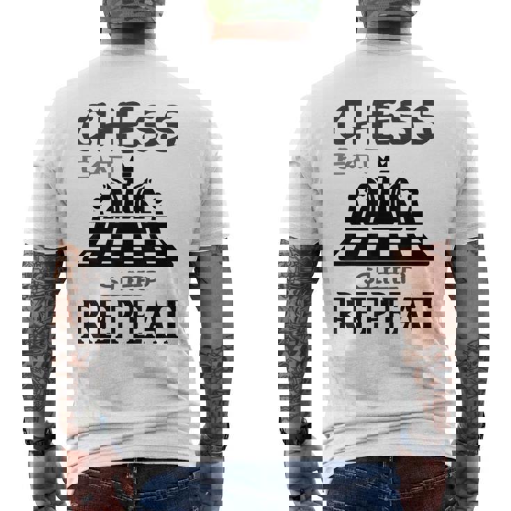 Chess Play チェス盤 チェスマット ギフトアイデア メンズTシャツ バックプリント