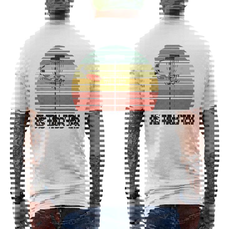 Disc Golf Shirts Men Best Dad By Par Flying Disc Golf Men's Back Print T-Shirt