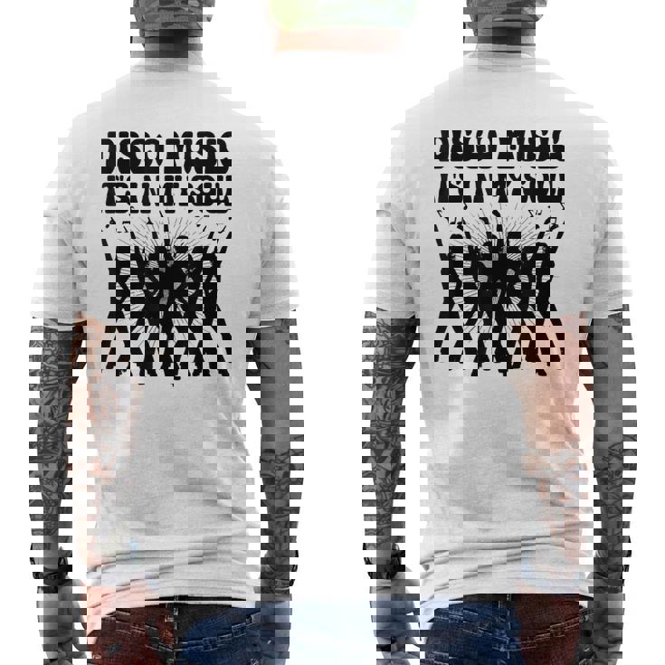 Disco Music It's In Myoul ヴィンテージ 70年代 ダンシング レトロダンス メンズTシャツ バックプリント