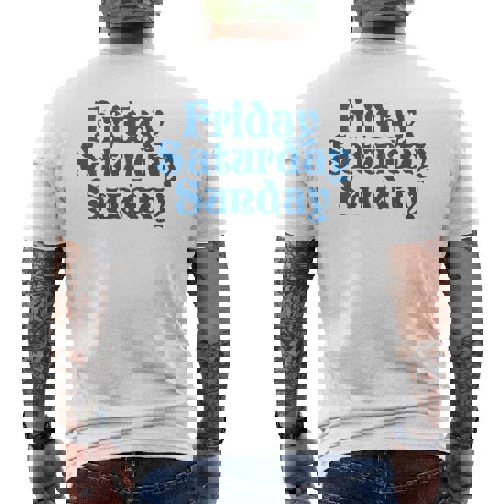 Fridayaturdayunday Moodibe Weekend Relax Day Off メンズTシャツ バックプリント
