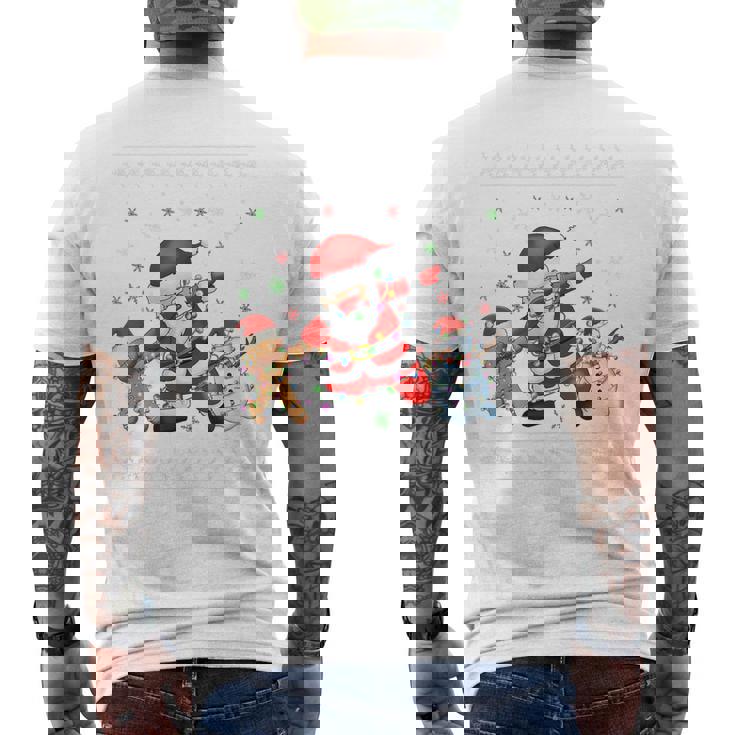 Dabbinganta Christmas おかしいdabサンタクロースクリスマス メンズTシャツ バックプリント